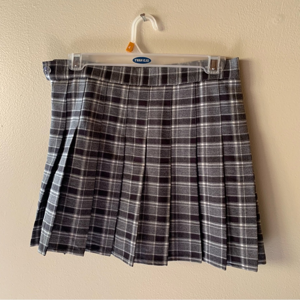 Super Cute Plaid Pleated School Girl Mini Skirt